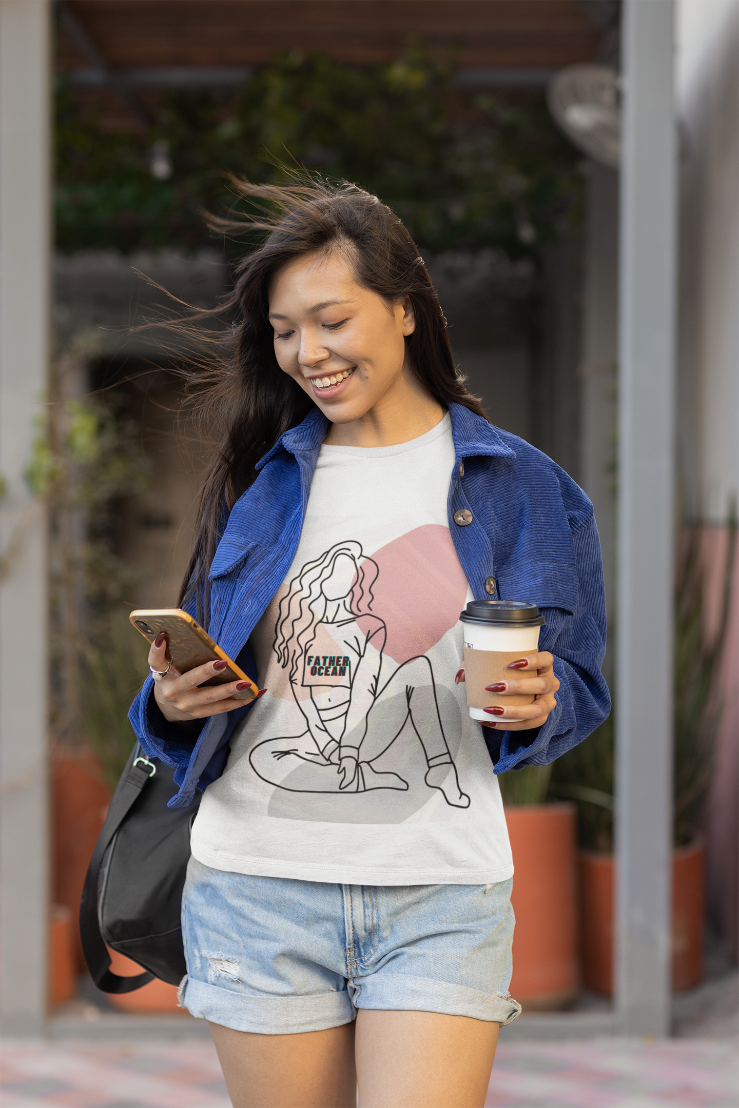 Women's Boho Chic Short Sleeve T-Shirt - Bohemian Style Cotton Tee