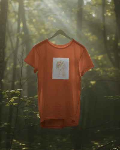 Women's Boho Chic Short Sleeve T-Shirt - Bohemian Style Cotton Tees