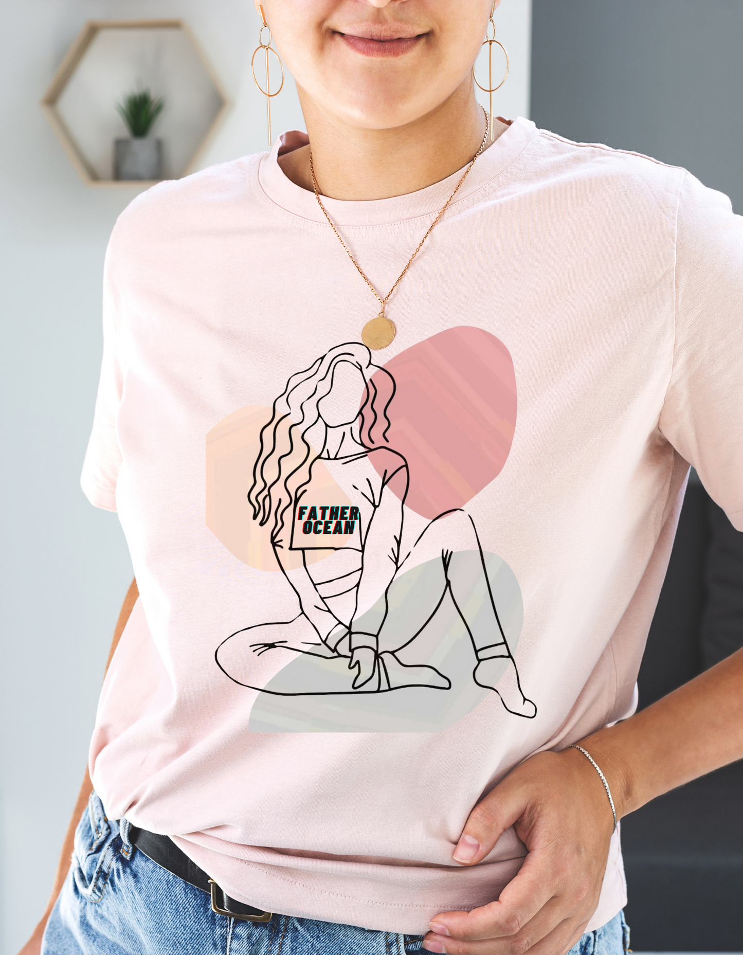 Women's Boho Chic Short Sleeve T-Shirt - Bohemian Style Cotton Tee