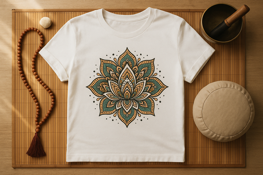 Mandala Art T-Shirt - Spiritual Yoga Meditation Cotton Tee